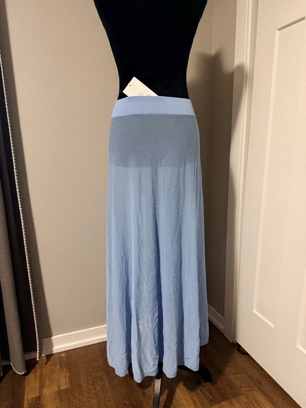 New with Flaw Dodiee Paz Light Blue Sheer Skirt Small